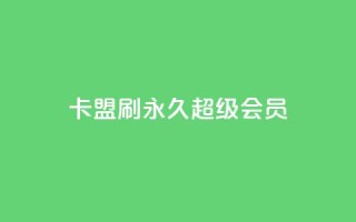 qq卡盟刷永久超级会员 - QQ卡盟永久超级会员刷卡：享受更多特权！~