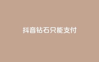 抖音钻石只能apple支付 - 抖音钻石购买仅支持苹果支付~