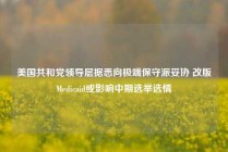 美国共和党领导层据悉向极端保守派妥协 改版Medicaid或影响中期选举选情
