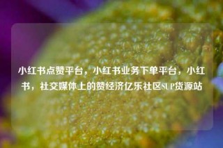 小红书点赞平台，小红书业务下单平台，小红书，社交媒体上的赞经济亿乐社区SUP货源站