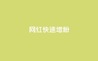 网红快速增粉