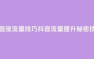抖音涨流量技巧(抖音流量提升秘密技巧)