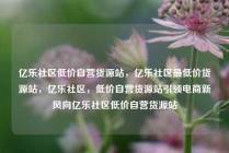 亿乐社区低价自营货源站，亿乐社区最低价货源站，亿乐社区，低价自营货源站引领电商新风向亿乐社区低价自营货源站