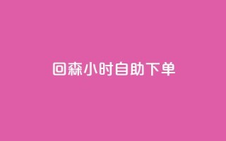 回森24小时自助下单 - 森24小时自助下单：轻松享受快速、便捷的服务!