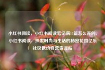 小红书阅读，小红书阅读笔记满15篇怎么弄的，小红书阅读，探索时尚与生活的秘密花园亿乐社区低价自营货源站