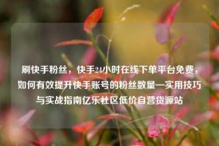 刷快手粉丝，快手24小时在线下单平台免费，如何有效提升快手账号的粉丝数量—实用技巧与实战指南亿乐社区低价自营货源站