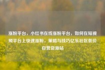 涨粉平台，小红书在线涨粉平台，如何在短视频平台上快速涨粉，策略与技巧亿乐社区低价自营货源站