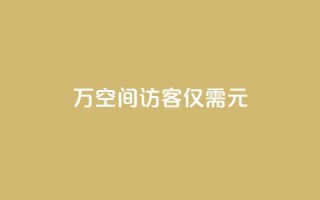 10万空间访客，仅需1元！