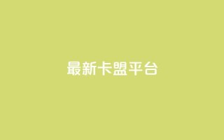 最新卡盟平台 - 全新卡盟平台上线，畅享优质服务与便捷体验!