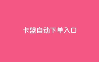 卡盟自动下单入口 - 快币哪里充值便宜