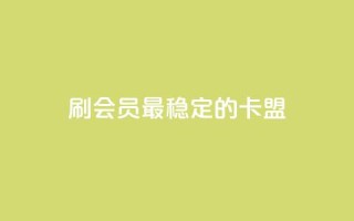 刷会员最稳定的卡盟 - 最可靠的会员刷卡平台推荐~