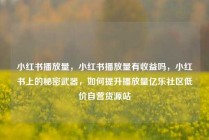 小红书播放量，小红书播放量有收益吗，小红书上的秘密武器，如何提升播放量亿乐社区低价自营货源站