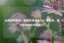 山西持续高温：阳城地表温度72.9℃破纪录，明日局部地区仍将超40℃
