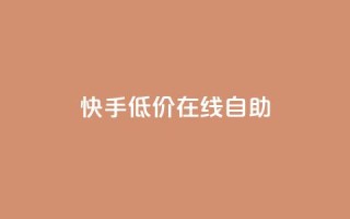 快手低价在线自助 - 快手在线自助服务特价优惠~