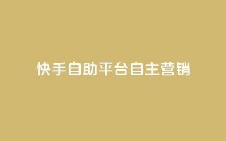 快手自助平台：自主营销