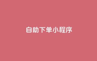 自助下单小程序,小红书24小时自助业务网站 - cf卡盟 - 快手网红软件