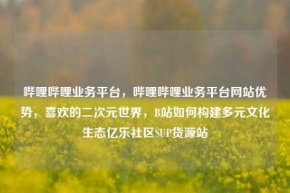 哔哩哔哩业务平台，哔哩哔哩业务平台网站优势，喜欢的二次元世界，B站如何构建多元文化生态亿乐社区SUP货源站