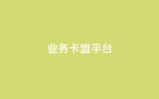 业务卡盟平台 - qq业务代下单