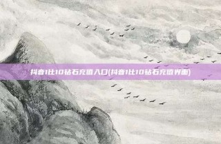 抖音1比10钻石充值入口(抖音1比10钻石充值界面)