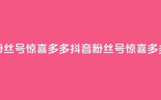抖音粉丝号 惊喜多多.cn(抖音粉丝号 惊喜多多专题)