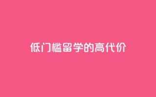 “低门槛”留学的“高代价”