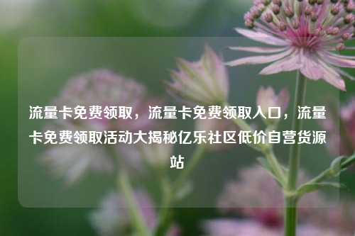 流量卡免费领取，流量卡免费领取入口	，流量卡免费领取活动大揭秘亿乐社区低价自营货源站  第1张
