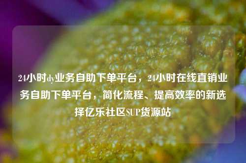 24小时dy业务自助下单平台	，24小时在线直销业务自助下单平台，简化流程、提高效率的新选择亿乐社区SUP货源站  第1张