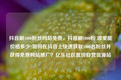 抖音刷1000粉丝网站免费	，抖音刷1000粉 哪里能价格多少?如何在抖音上快速获取1000名粉丝并获得免费网站推广？亿乐社区低价自营货源站  第1张