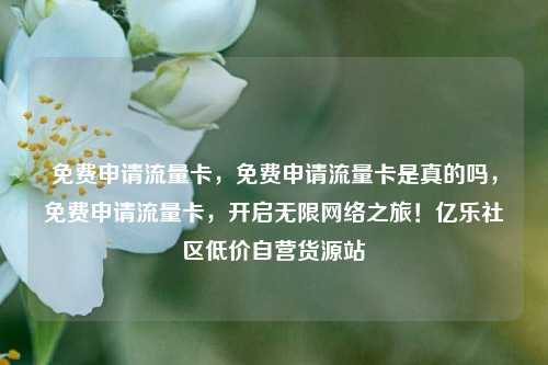 免费申请流量卡，免费申请流量卡是真的吗	，免费申请流量卡，开启无限网络之旅！亿乐社区低价自营货源站  第1张