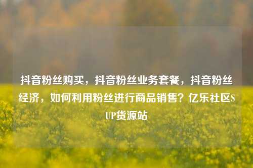 抖音粉丝购买，抖音粉丝业务套餐	，抖音粉丝经济，如何利用粉丝进行商品销售？亿乐社区SUP货源站  第1张