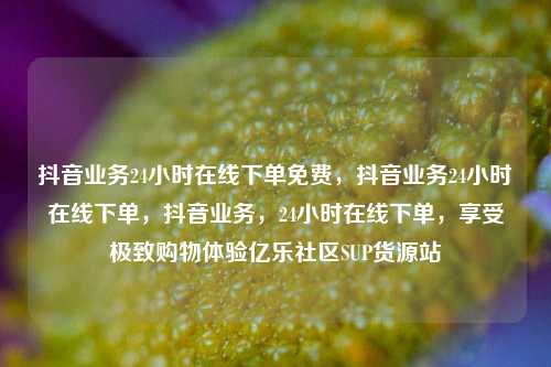 抖音业务24小时在线下单免费，抖音业务24小时在线下单	，抖音业务，24小时在线下单，享受极致购物体验亿乐社区SUP货源站  第1张